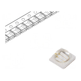LED Royal Blue 3W 130° 700mA 448-458nm | Electronic-mag.ro | Componente Electronice