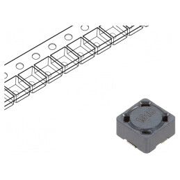 Inductor SMD 100uH 860mA 7.3x7.3x4.55mm | Electronic-mag.ro | Componente Electronice