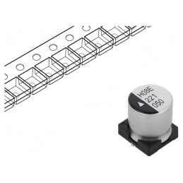 Condensator electrolitic SMD 220uF 50V 12.5x13.5mm 5000h | Electronic-mag.ro | Componente Electronice
