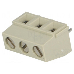 Regletă Conexiuni PCB 90° 5mm 3 Piste 13.5A | Electronic-mag.ro | Componente Electronice