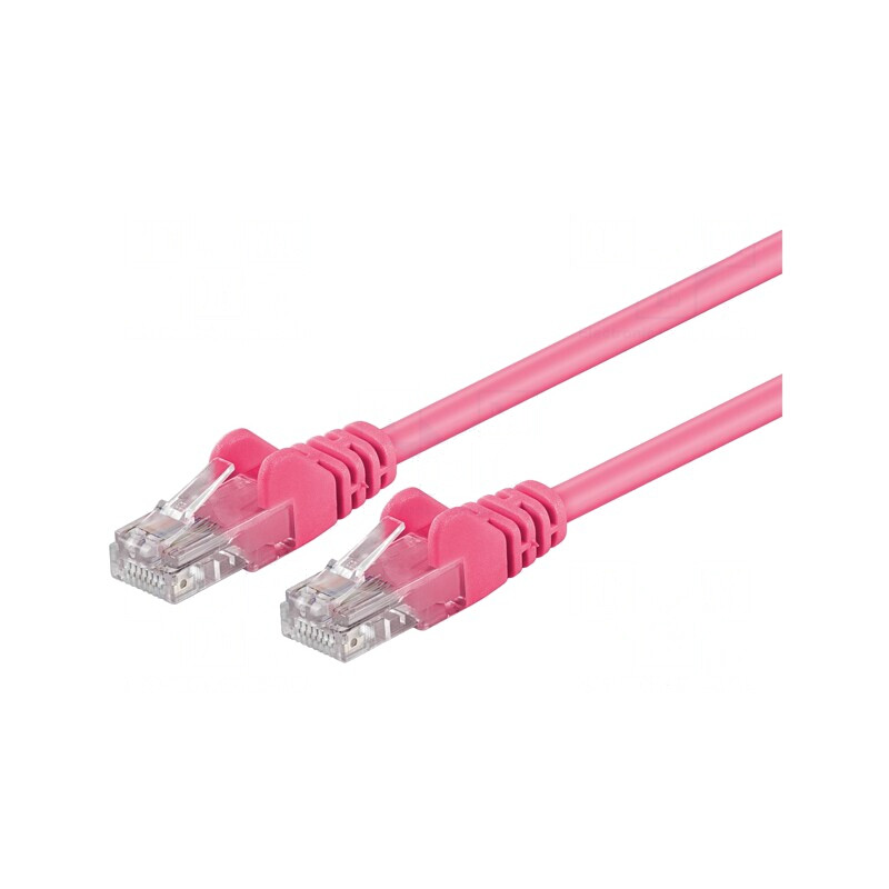 Patch Cord Ethernet Roz 0,25m Cat 5e | Electronic-mag.ro | Componente Electronice