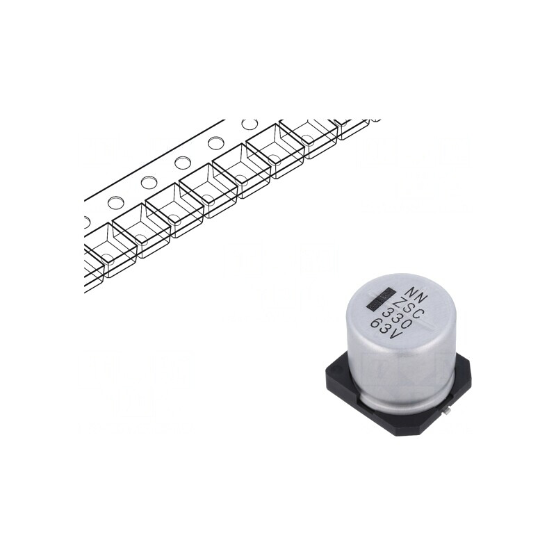 Condensator electrolitic low ESR SMD 330uF 63V | Electronic-mag.ro | Componente Electronice