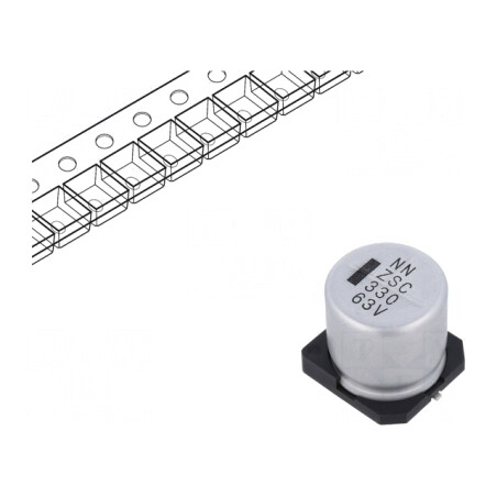 Condensator electrolitic low ESR SMD 330uF 63V | Electronic-mag.ro | Componente Electronice