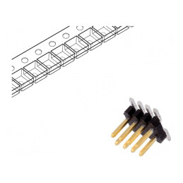 Conector Pin Header 8 Pini 1.27mm Vertical Minitek127® | Electronic-mag.ro | Componente Electronice