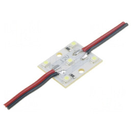 LED albă 0,48W 12V 26lm 120° 5 diode 27x22mm | Electronic-mag.ro | Componente Electronice