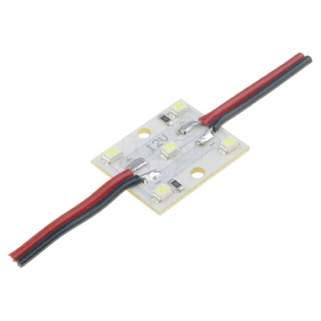 LED albă 0,48W 12V 26lm 120° 5 diode 27x22mm | Electronic-mag.ro | Componente Electronice