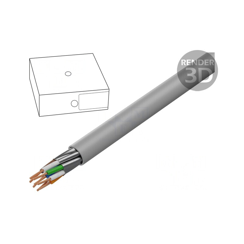 Cablu Ethernet U/FTP Cat6a LSZH Gri 100m | Electronic-mag.ro | Componente Electronice
