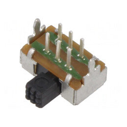 Comutator Glisant DPDT 0,2A 30VDC ON-ON THT | Electronic-mag.ro | Componente Electronice