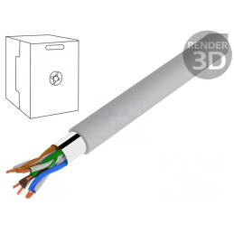 Cablu Ethernet F/UTP Cat5e 100m Gri | Electronic-mag.ro | Componente Electronice
