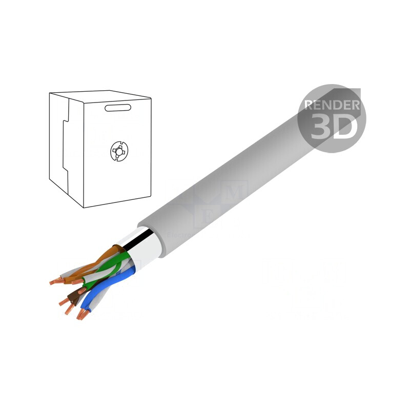 Cablu Ethernet F/UTP Cat5e 100m Gri | Electronic-mag.ro | Componente Electronice Cablu Ethernet F/UTP Cat5e 100m Gri | Electronic-mag.ro | Componente Electronice