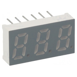 Afişaj LED cu 3 Digits 7 Segmente 8mm Galben-Verde | Electronic-mag.ro | Componente Electronice