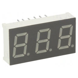 Afişaj LED 7 segmente 10,2mm 3 cifre galben-verde | Electronic-mag.ro | Componente Electronice