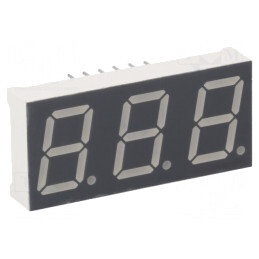 Afişaj LED 7 Segmente 13,2mm Galben-Verde 3 Digits | Electronic-mag.ro | Componente Electronice