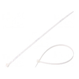 Colier de strângere alb 200mm x 3,4mm poliamidă | Electronic-mag.ro | Componente Electronice