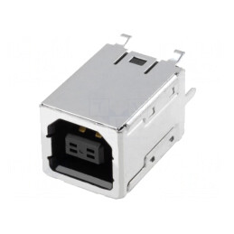 Soclu USB B pentru PCB 4 pini drept USB 2.0 aurit | Electronic-mag.ro | Componente Electronice