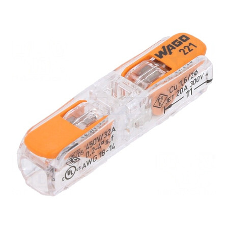 Bornă cu arc eliberare rapidă 0,2-4mm2 450V 32A | Electronic-mag.ro | Componente Electronice