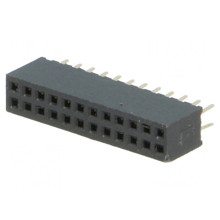 Soclu pini mamă 24 pini 1,27mm THT 2x12 | Electronic-mag.ro | Componente Electronice