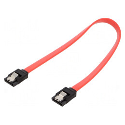 Cablu SATA III 0,3m Roșu
