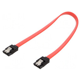 Cablu SATA III 0,3m Roșu | Electronic-mag.ro | Componente Electronice
