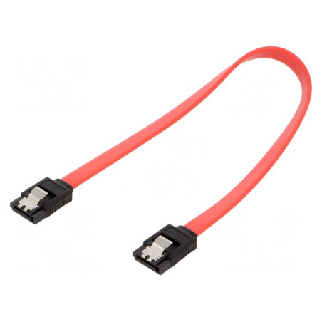 Cablu SATA III 0,3m Roșu | Electronic-mag.ro | Componente Electronice
