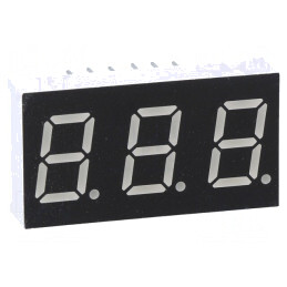 Afișaj LED 7 Segmente 10,16mm 3 Cifre Roșu | Electronic-mag.ro | Componente Electronice