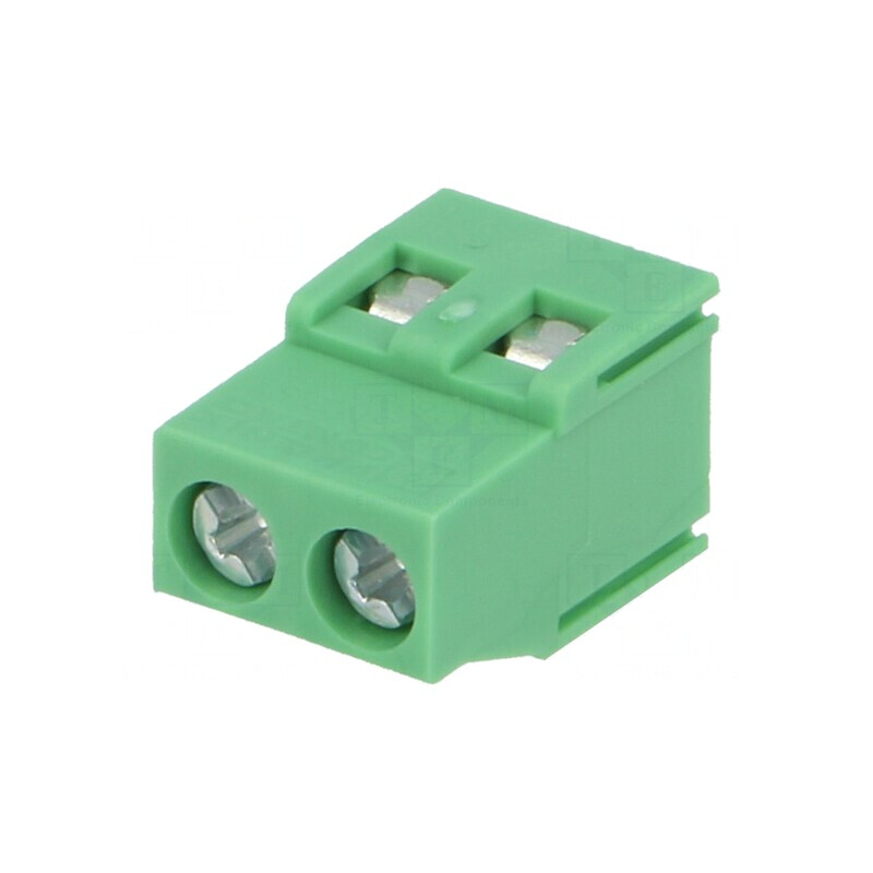 Regletă de Conexiuni PCB Unghi 90° 5,08mm 2 Piste 16A | Electronic-mag.ro | Componente Electronice