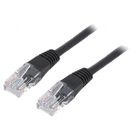 Patch Cord UTP Cat5e Negru 0.5m | Electronic-mag.ro | Componente Electronice