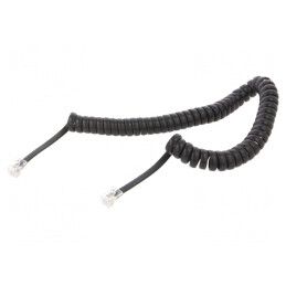 Cablu Telefon Spiralat RJ10 cu Mufe ambele Părți | Electronic-mag.ro | Componente Electronice