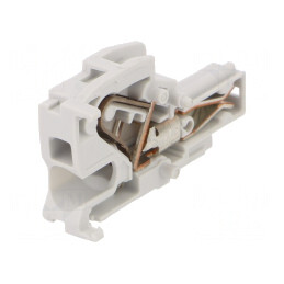 Bornă cu arc 6mm gri 0,5-4mm² SNK | Electronic-mag.ro | Componente Electronice