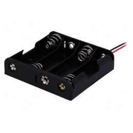 Suport Baterii AA 4x Negru 150mm | Electronic-mag.ro | Componente Electronice