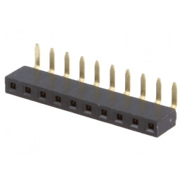 Soclu pini mamă 10 pini 90° 2,54mm THT | Electronic-mag.ro | Componente Electronice