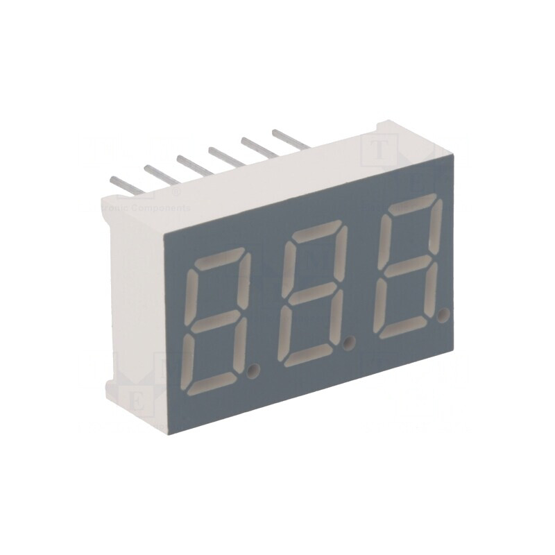 Afișaj LED 7 Segmente 9,2mm 3 Digiti Roșu | Electronic-mag.ro | Componente Electronice