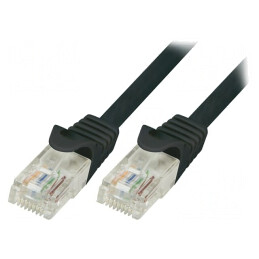 Cablu Patch UTP Cat5e Negru 0.25m | Electronic-mag.ro | Componente Electronice