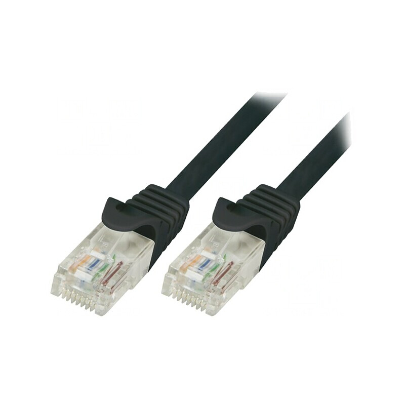 Cablu Patch UTP Cat5e Negru 0.25m | Electronic-mag.ro | Componente Electronice