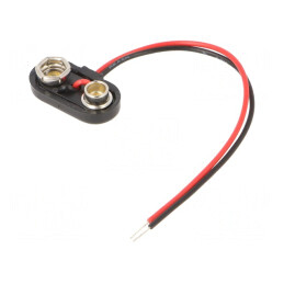 Conector Baterie 9V cu Cabluri 100mm | Electronic-mag.ro | Componente Electronice