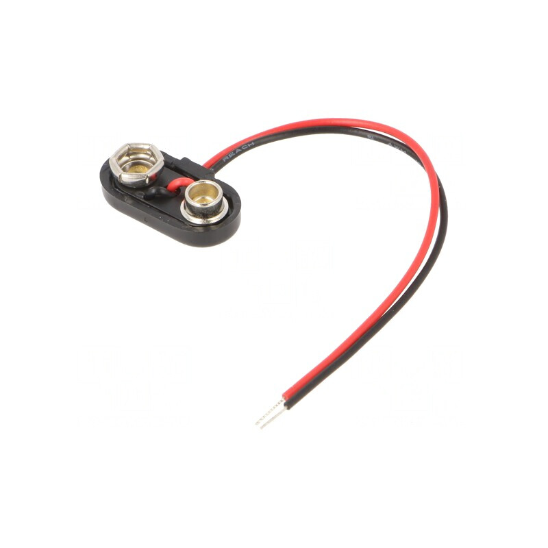 Conector Baterie 9V cu Cabluri 100mm | Electronic-mag.ro | Componente Electronice