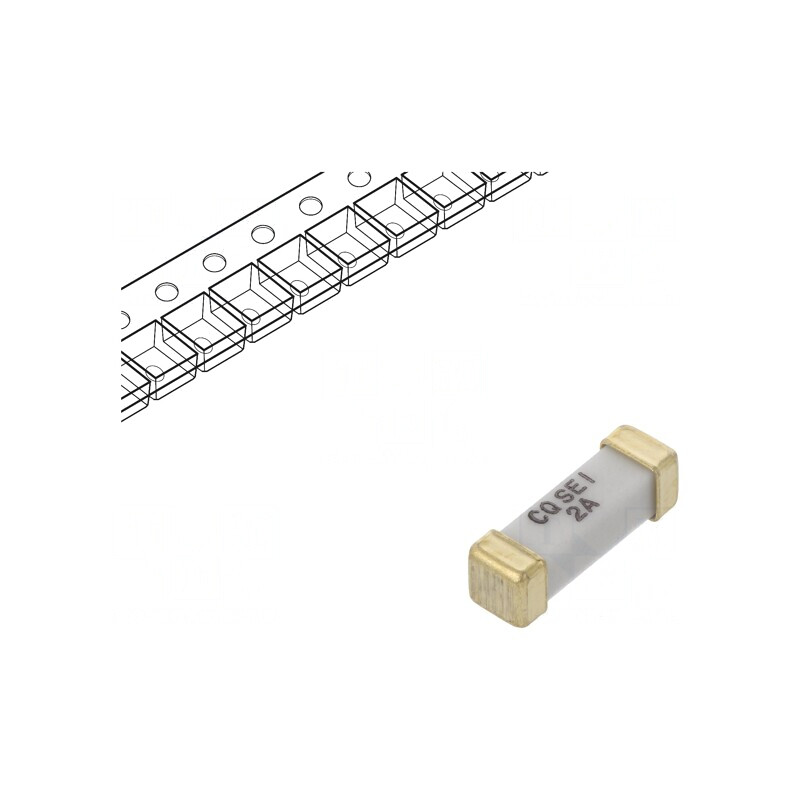 Siguranță 2A 250VAC SMD Ceramică Aurit | Electronic-mag.ro | Componente Electronice