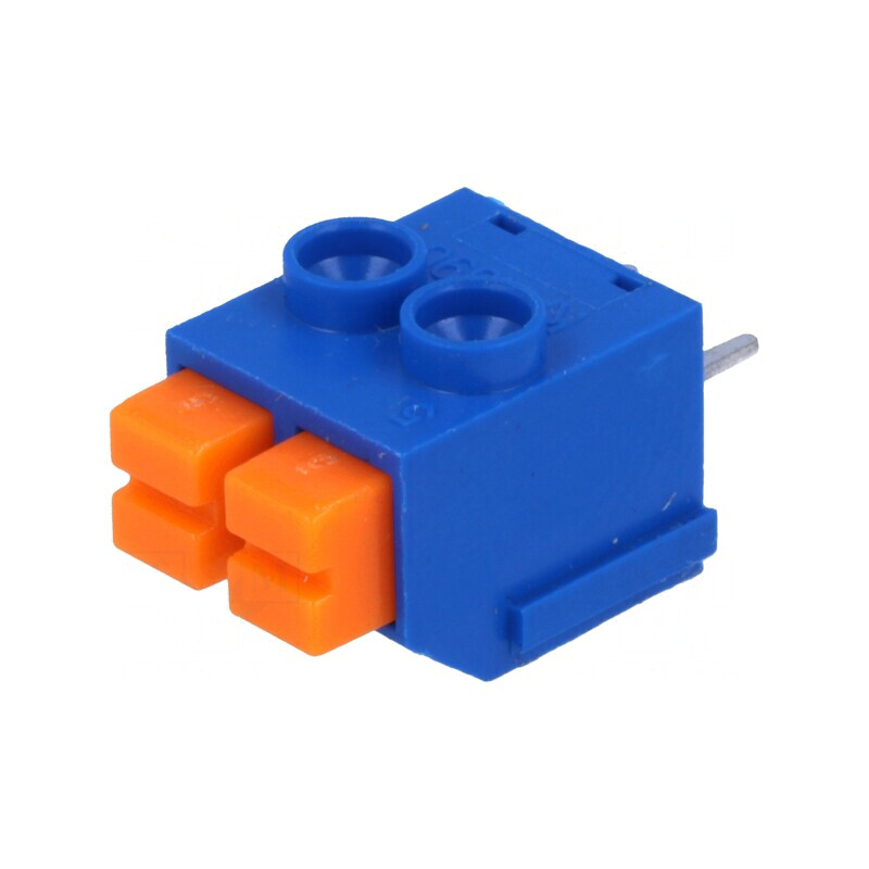 Regletă de conexiuni PCB 90° 5mm 2 piste 8A 300V | Electronic-mag.ro | Componente Electronice