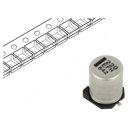 Condensator Electrolitic Low ESR SMD 220uF 25V 8x10.2mm | Electronic-mag.ro | Componente Electronice