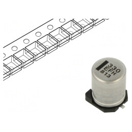 Condensator Electrolitic Low ESR SMD 330uF 25V 8x10.2mm