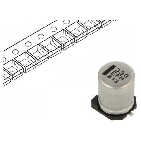 Condensator Electrolitic Low ESR SMD 330uF 25V 8x10.2mm | Electronic-mag.ro | Componente Electronice