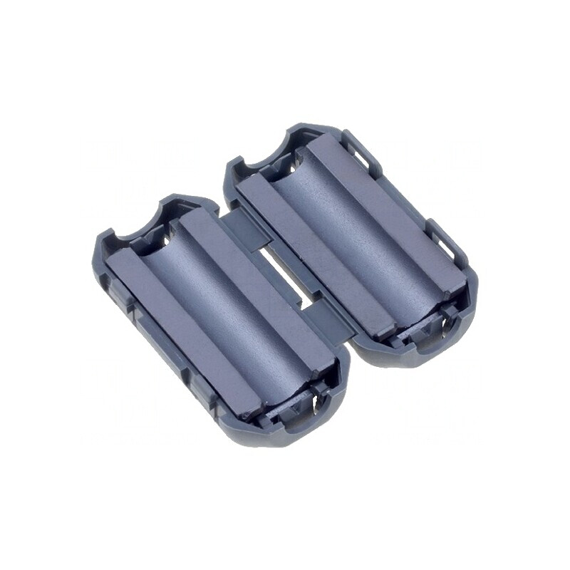 Ferită neagră 25x20x5mm două piese pe cablu rotund | Electronic-mag.ro | Componente Electronice Ferită neagră 25x20x5mm două piese pe cablu rotund | Electronic-mag.ro | Componente Electronice