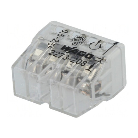 Bornă cu arc 0,5-2,5mm2 450V 24A cu eliberare rapidă | Electronic-mag.ro | Componente Electronice