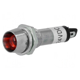 Lampă LED de Control 24V Roșie 8.2mm IP40 | Electronic-mag.ro | Componente Electronice