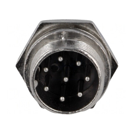 Soclu Microfon 8-Pin pentru Montare Panou | Electronic-mag.ro | Componente Electronice