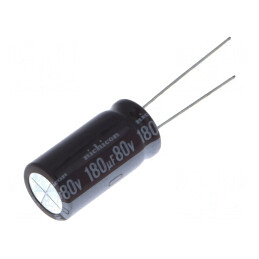 Condensator electrolitic low ESR 180uF 80V THT | Electronic-mag.ro | Componente Electronice