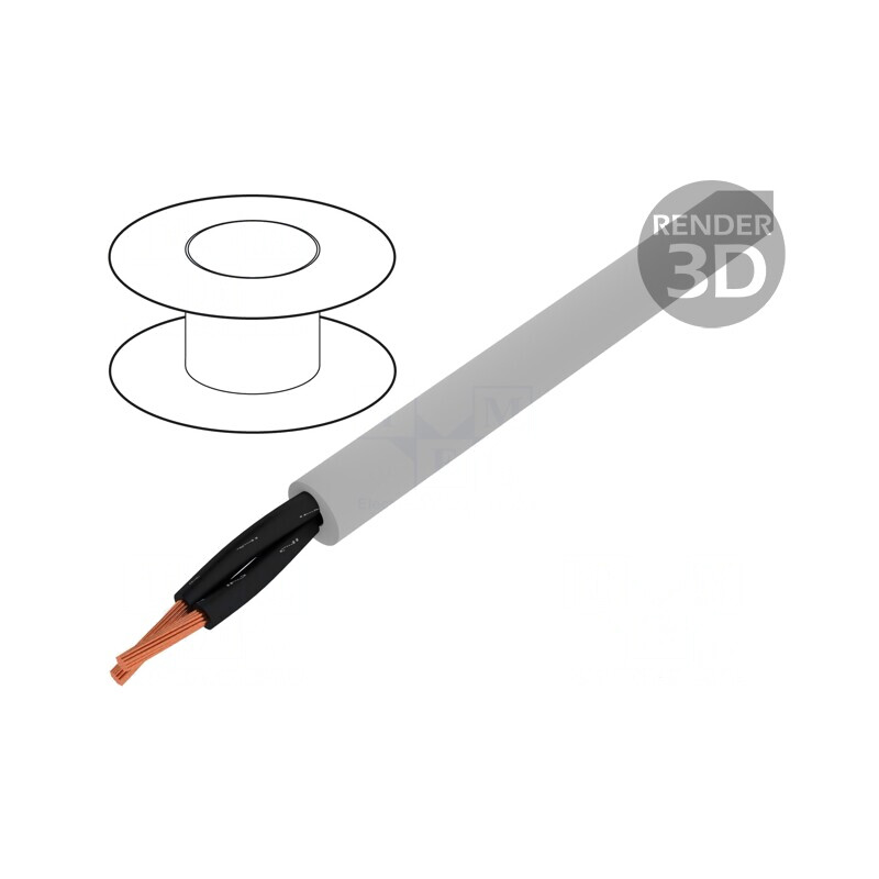 Cablu Electric JZ-500 2x0,75mm2 Gri | Electronic-mag.ro | Componente Electronice