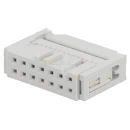 Mufă IDC Mamă 14 PIN cu Presare Cabluri 1,27mm Aurit | Electronic-mag.ro | Componente Electronice