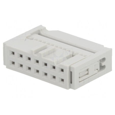 Mufă IDC Mamă 14 PIN cu Presare Cabluri 1,27mm Aurit | Electronic-mag.ro | Componente Electronice