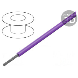 Cablu Litat Cu 22AWG PVC Violet 30m 300V